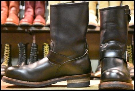 【9.5D 良品 09年】レッドウィング 2268 エンジニア 黒 ブラッククローム スチールトゥ プルオン ブーツ redwing HOPESMORE