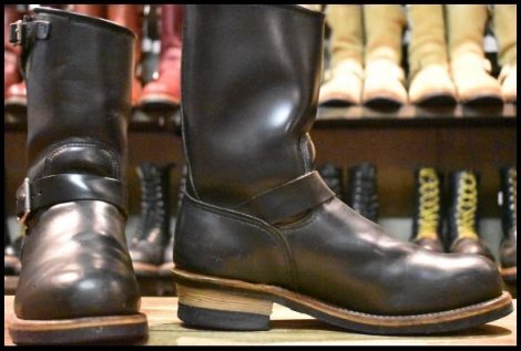 【9D 良品 06年】レッドウィング 2268 エンジニア ブラッククローム 黒 スチールトゥ プルオン ブーツ redwing HOPESMORE