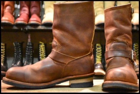 【10D 良品 09年】レッドウィング 2972 エンジニア 茶 カッパー ラフ＆タフ スチールトゥ ブラウン ブーツ redwing HOPESMORE