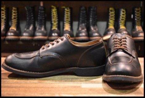 【10.5D 良品 18年】レッドウィング 8070 スポーツ オックスフォード 黒 クローンダイク モックトゥ 短靴 ブーツ redwing HOPESMORE