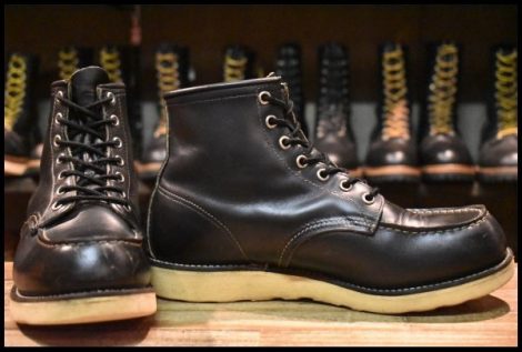 【8D 良品 羽タグ 00年】レッドウィング 8130 アイリッシュセッター 黒 ブラッククローム モックトゥ 8179 ブーツ redwing HOPESMORE