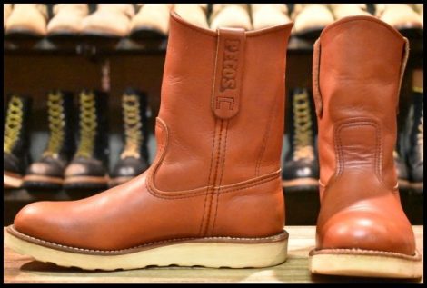 【6D 良品 10年】レッドウィング 8866 ペコス 赤茶 オロラセット クッションソール プルオン ブーツ redwing pecos HOPESMORE