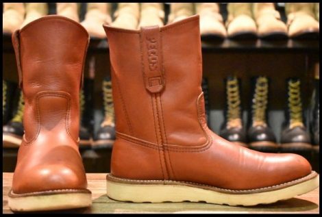【6D 良品 10年】レッドウィング 8866 ペコス 赤茶 オロラセット クッションソール プルオン ブーツ redwing pecos HOPESMORE