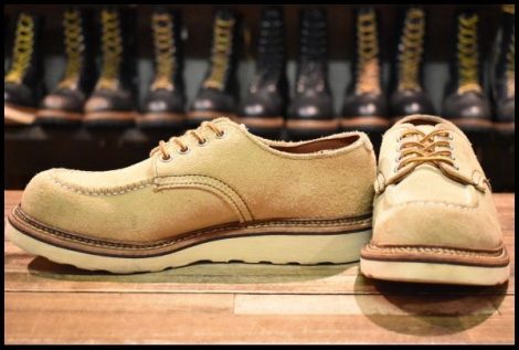 【7.5D 良品 13年】レッドウィング 8097 スエード オックスフォード ラフアウト モックトゥ ローカット ブーツ 8105 redwing HOPESMORE