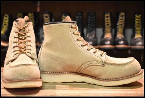 【8.5D 良品 10年】レッドウィング 8173 スエード アイリッシュセッター ラフアウト モックトゥ 編み上げ ブーツ redwing HOPESMORE