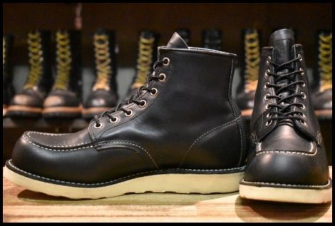 【8.5E 良品 13年】レッドウィング 8179 アイリッシュセッター 黒 ブラッククローム モックトゥ 編み上げ ブーツ redwing HOPESMORE