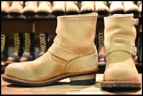 【8D 良品 11年】レッドウィング 2965 ショート スエードエンジニア ホーソーンアビレーンラフアウト ブーツ redwing HOPESMORE