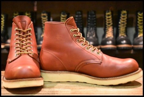 【7D 美品 09年】レッドウィング 8166 アイリッシュセッター 赤茶 オロラセット プレーントゥ 編み上げ ブーツ redwing HOPESMORE