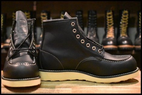 【7.5E 未使用 13年】レッドウィング 8179 アイリッシュセッター 黒 ブラッククローム モックトゥ 8130 ブーツ redwing HOPESMORE