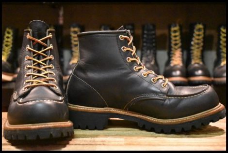 【8E 良品 犬タグ 98年】レッドウィング 8176 ビブラム アイリッシュセッター 黒 ブラッククローム 編み上げ ブーツ redwing HOPESMORE