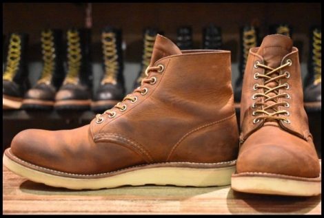 【8.5D 良品 10年】レッドウィング 9111 アイリッシュセッター 茶 カッパー ラフ＆タフ プレーントゥ 編み上げ ブーツ redwing HOPESMORE