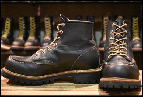 【8E 良品 犬タグ 98年】レッドウィング 8176 ビブラム アイリッシュセッター 黒 ブラッククローム 編み上げ ブーツ redwing HOPESMORE