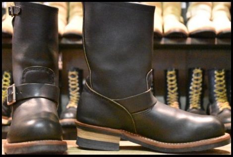 【7D 美品 12年】レッドウィング 9085 エンジニア 黒 ブラックハーネス スチールトゥ 2268 ブーツ redwing HOPESMORE