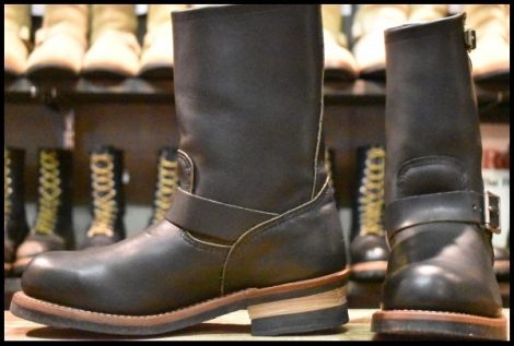 【7D 美品 12年】レッドウィング 9085 エンジニア 黒 ブラックハーネス スチールトゥ 2268 ブーツ redwing HOPESMORE