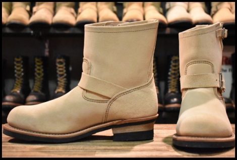 【9.5D 試着程度 13年】レッドウィング 2965 ショート スエードエンジニア ホーソーンアビレーンラフアウト ブーツ redwing HOPESMORE