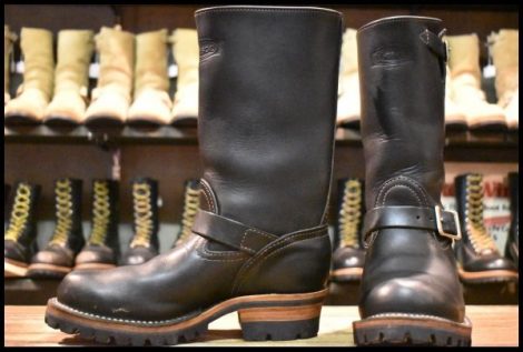 【7D 良品 10年】WESCO ウエスコ ボス ブラック 黒 ビブラム100シングル 11インチハイト エンジニア ブーツ BOSS HOPESMORE