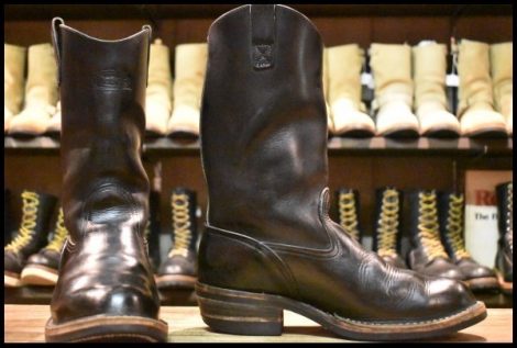 【8.5E 中古 00年】WESCO ウエスコ ウエスタンボス 黒 ブラック モリソン ビブラム430 ブーツ ビンテージ BOSS HOPESMORE