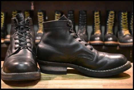 【8E 箱付 良品】WHITE’S ホワイツ セミドレス 2332MV ブラックドレス 黒 ビブラム430シングル レースアップ 編み上げ ブーツ HOPESMORE