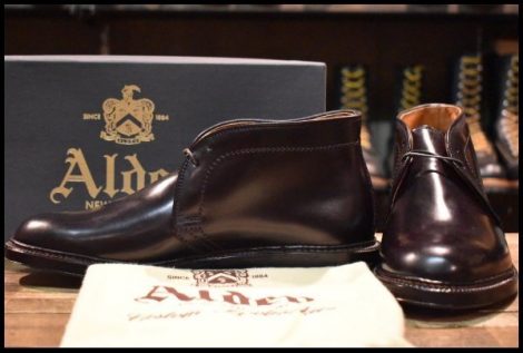 【7.5E 箱付 未使用】ALDEN オールデン 1339 チャッカ バーガンディ コードバン シューズ 短靴 編み上げ ブーツ HOPESMORE