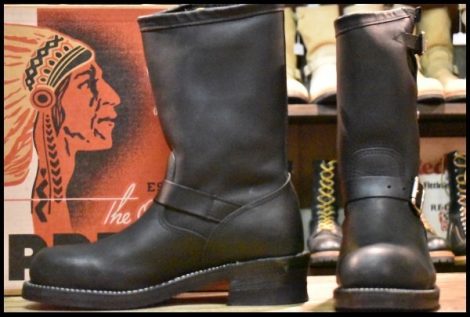 【8.5E 箱付 美品 黒タグ】Chippewa チペワ エンジニア 1901M57 黒 ブラック スチールトゥ 11インチハイト ブーツ HOPESMORE