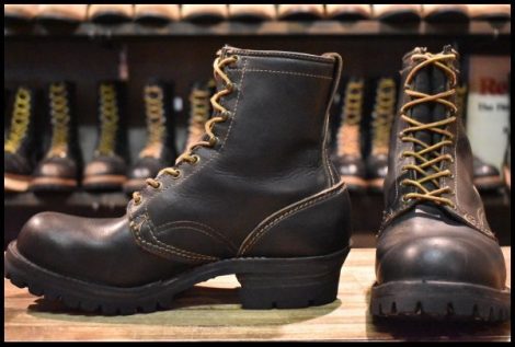 【9.5C 良品 旧ロゴ 96年】WESCO ウエスコ ジョブマスター ブラック 黒 ビブラム100シングル 編み上げ ブーツ HOPESMORE