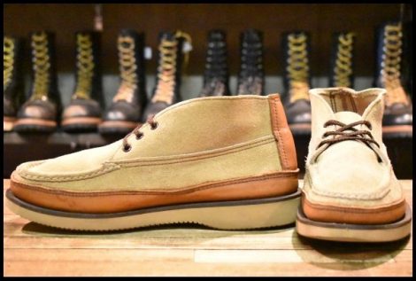 【9E 良品】RUSSELL MOCCASIN ラッセルモカシン スポーティングクレーチャッカ ララミースエード 短靴 ブーツ HOPESMORE