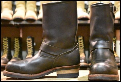 【6.5D 良品 08年】レッドウィング 2268 エンジニア 黒 ブラッククローム スチールトゥ ブーツ redwing HOPESMORE