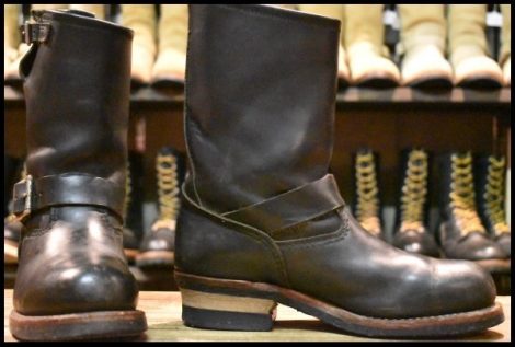 【6.5D 良品 08年】レッドウィング 2268 エンジニア 黒 ブラッククローム スチールトゥ ブーツ redwing HOPESMORE