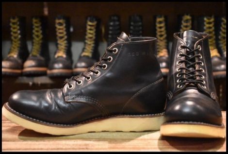 【7.5D 良品 12年】レッドウィング 9870 アイリッシュセッター ブラック クローンダイク 黒 プレーントゥ ブーツ redwing HOPESMORE