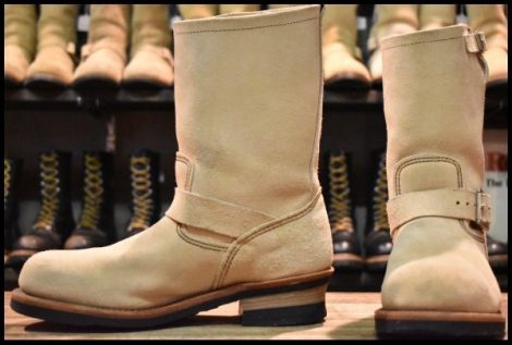 【8.5D 美品 10年】レッドウィング 8268 スエード エンジニア ホーソーンアビレーン ラフアウト スチールトゥ ブーツ redwing HOPESMORE