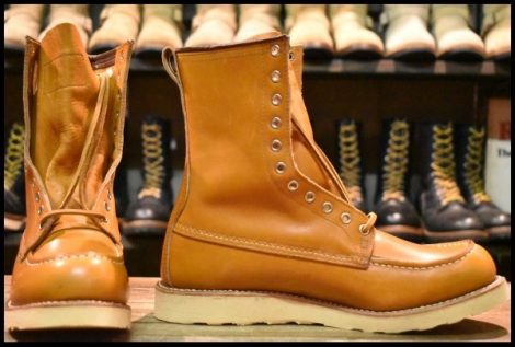 【10D 箱付 未使用 12年】レッドウィング 9877 ゴールドラセット ロング アイリッシュセッター モックトゥ ブーツ redwing HOPESMORE
