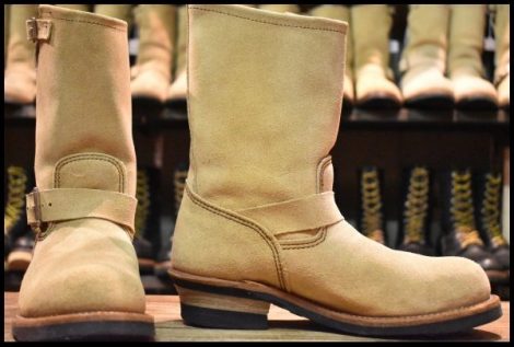 【9D 良品 18年】レッドウィング 8268 スエード エンジニア ホーソーンアビレーンラフアウト スチールトゥ ブーツ redwing HOPESMORE