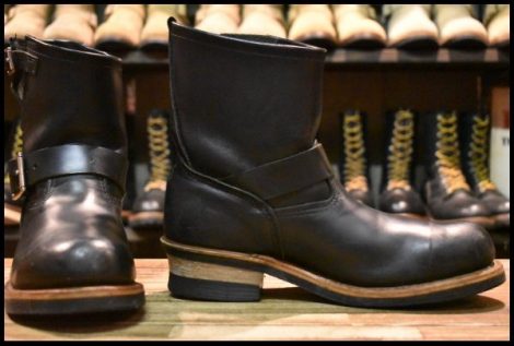 【7.5D 良品 07年】レッドウィング 2976 ショート エンジニア 黒 ブラック クローム スチールトゥ ブーツ redwing HOPESMORE