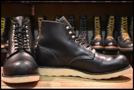 【10D 美品 犬タグ復刻 19年】レッドウィング 8165 アイリッシュセッター ブラッククローム プレーントゥ ブーツ redwing HOPESMORE