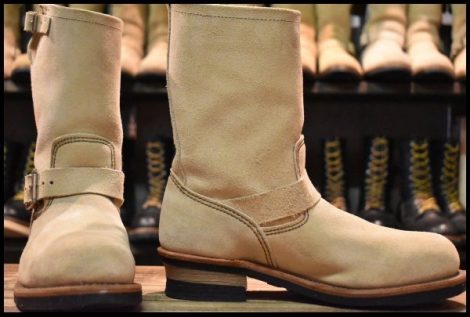 【8.5D 美品 10年】レッドウィング 8268 スエード エンジニア ホーソーンアビレーン ラフアウト スチールトゥ ブーツ redwing HOPESMORE