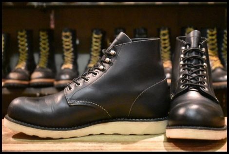 【10D 美品 犬タグ復刻 19年】レッドウィング 8165 アイリッシュセッター ブラッククローム プレーントゥ ブーツ redwing HOPESMORE