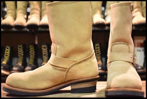 【9D 良品 18年】レッドウィング 8268 スエード エンジニア ホーソーンアビレーンラフアウト スチールトゥ ブーツ redwing HOPESMORE
