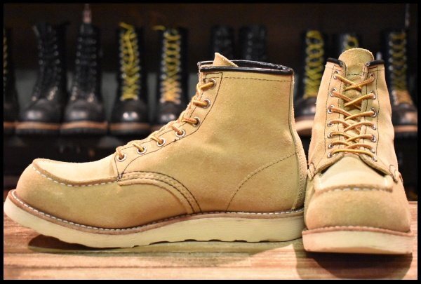 【8E 良品 犬タグ復刻 18年】レッドウィング 8173 スエード アイリッシュセッター ラフアウト モックトゥ ブーツ redwing HOPESMORE