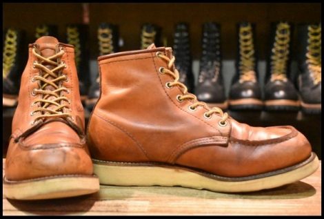 【8D 良品 裏半円犬タグ 91年07月刻印】レッドウィング 875 アイリッシュセッター 茶 ビンテージ ブーツ redwing HOPESMORE