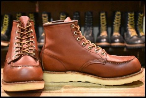【7.5D 良品 10年】レッドウィング 8131 アイリッシュセッター 赤茶 オロラセット モックトゥ 編み上げ 8875 ブーツ redwing HOPESMORE