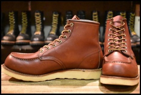【7.5D 良品 10年】レッドウィング 8131 アイリッシュセッター 赤茶 オロラセット モックトゥ 編み上げ 8875 ブーツ redwing HOPESMORE