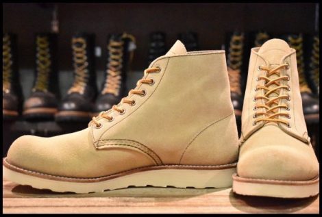 【9E 美品 犬タグ復刻 18年】レッドウィング 8167 スエード アイリッシュセッター タン ラフアウト 編み上げ ブーツ redwing HOPESMORE