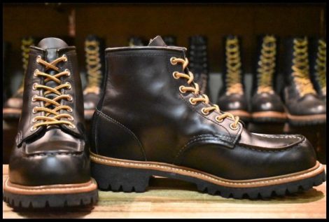 【7.5E 美品 17年】レッドウィング 8176 ビブラム アイリッシュセッター 黒 ブラッククローム モックトゥ ブーツ redwing HOPESMORE
