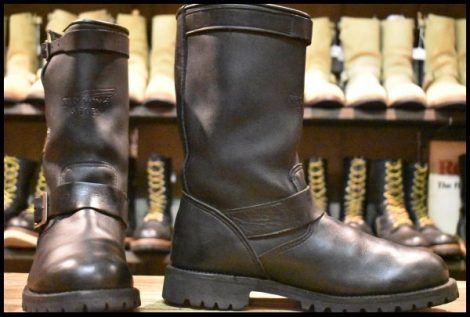 【9EE 良品 04年】レッドウィング 970 モーターサイクル エンジニア 黒 国内未発売モデル スチール無し 2268 ブーツ redwing HOPESMORE