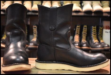 【6.5E 良品 08年】レッドウィング 8169 ペコス 黒 ブラッククローム プルオン クッションソール ブーツ redwing pecos HOPESMORE