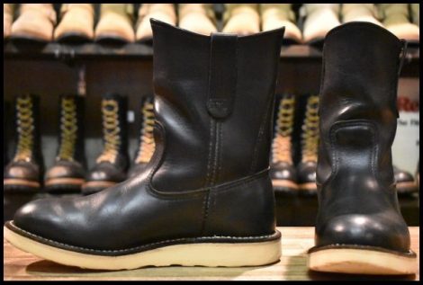【6.5E 良品 08年】レッドウィング 8169 ペコス 黒 ブラッククローム プルオン クッションソール ブーツ redwing pecos HOPESMORE