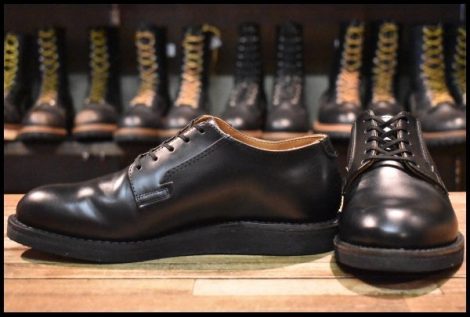 【6.5D 美品 18年】レッドウィング 101 ポストマン シューズ 黒 ブラック シャパラル 短靴 ローカット ブーツ redwing HOPESMORE