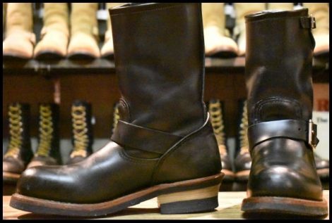 【6.5D 良品 08年】レッドウィング 2268 エンジニア 黒 ブラッククローム スチールトゥ ブーツ redwing HOPESMORE
