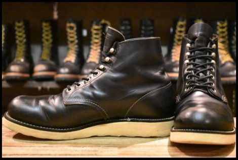 【8.5D 良品 羽タグ 99年】レッドウィング 8165 アイリッシュセッター 黒 ブラッククローム プレーントゥ ブーツ redwing HOPESMORE