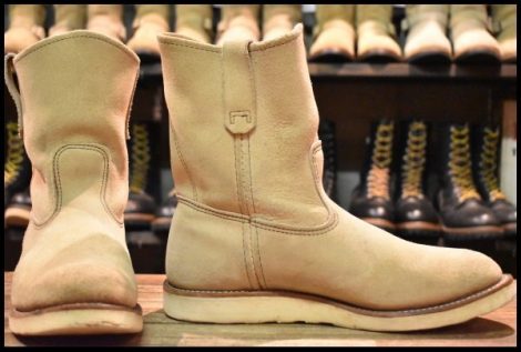 【9.5E 中古 11年】レッドウィング 8168 スエード ペコス ホーソーン アビレーン ラフアウト プルオン ブーツ redwing pecos HOPESMORE